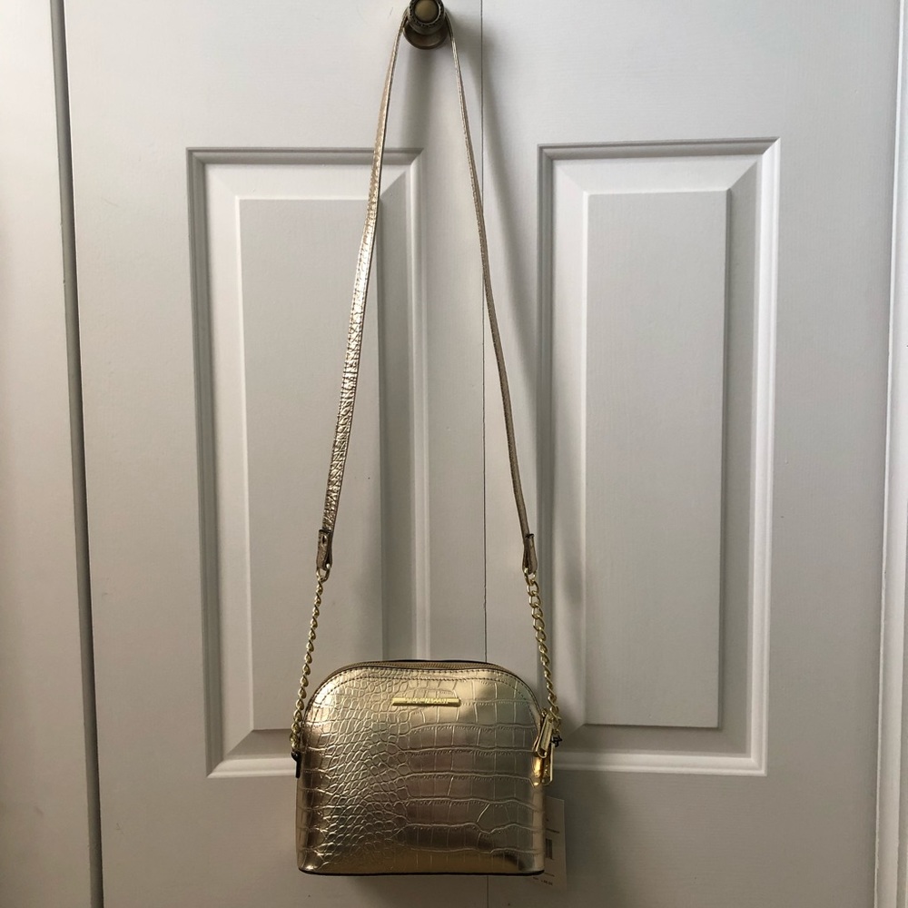 STEVE MADDEN Metallic Gold Crossbody Bag